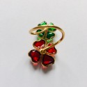 Bague fleurette MARGUERITE DE VALOIS rubis émeraude