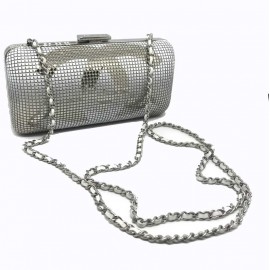 Minaudière CHANEL cristal mesh argent