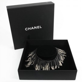 Collier CHANEL chaînes ruthénium et doré