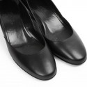 Ballerines compensées HERMES cuir noir