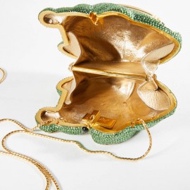 Minaudière JUDITH LIEBER grenouille strass