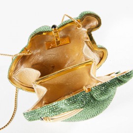 Minaudière JUDITH LIEBER grenouille strass