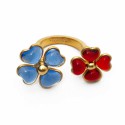 Bague saphir rubis MARGUERITE DE VALOIS fleurettes