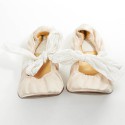 Ballerines T38,5 LANVIN en soie beige poudré