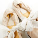 Ballerines t 387.5 LANVIN en soie beige poudré