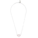 MORGANNE BELLO Petit collier or blanc quartz rose 