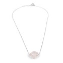 MORGANNE BELLO Petit collier or blanc quartz rose 