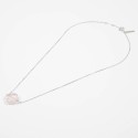 MORGANNE BELLO Petit collier or blanc quartz rose 