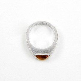 Bague CARTIER T 51 or blanc 750//°°° citrine