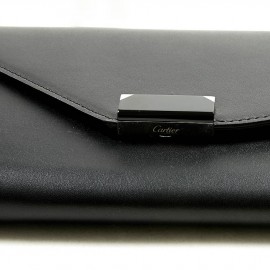 Portefeuille CARTIER cuir lisse noir