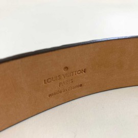 LOUIS VUITTON Ceinture Alligator marron