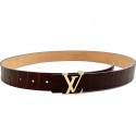 LOUIS VUITTON Ceinture Alligator marron