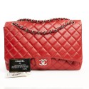 Sac Jumbo CHANEL cuir d'agneau rouge