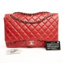 Sac Jumbo CHANEL cuir d'agneau rouge