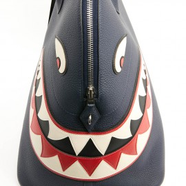 Bolide HERMES Shark togo bleu nuit