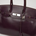 Sac à main Birkin 35 HERMES cuir box raisin