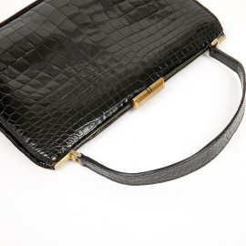 Sac Alligator noir vintage