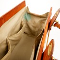 Valise de voyage HERMES toile et cuir Vintage TM