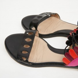 Sandales T 38 PAULA CADEMARTORI cuir multicolore