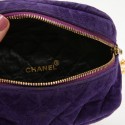 Ceinture banane CHANEL velours violet Vintage