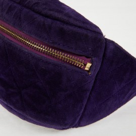 Ceinture banane CHANEL velours violet Vintage