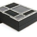 CHANEL Minaudière in Plexi, Black cotton Piqué and Rhinestones