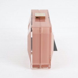 CHANEL Rectangular Clutch in Pink Plexiglass