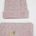 Ensemble bonnet et écharpe CHANEL rose 