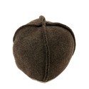 CHANEL Cap in Brown Boiled Wool and Pony Hair