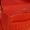 Sac Chanel jersey corail façon crocodile