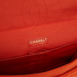 Sac Chanel jersey corail façon crocodile