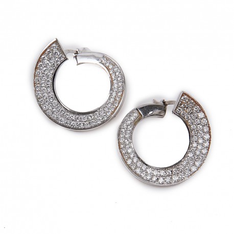 boucles d'oreille or blanc autres marques