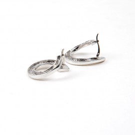 boucles d'oreille or blanc autres marques