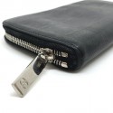 CHANEL Vintage Long Wallet in Black Leather