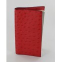 porte agenda HERMES en autruche rouge