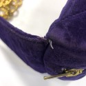 Ceinture banane CHANEL velours violet Vintage