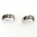 Stud Earrings in White Gold and Diamond Pave 