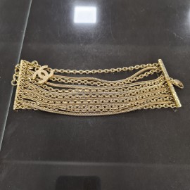 Bracelet chaînes CHANEL métal doré