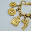 Bracelet charms vintage CHANEL doré