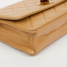 Pochette Vintage CHANEL cuir beige