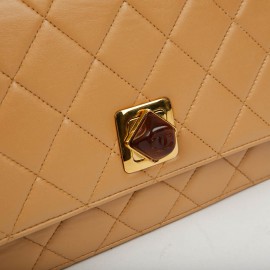 Pochette Vintage CHANEL cuir beige