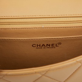 Pochette Vintage CHANEL cuir beige