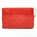 CHANEL Vintage Coral Suede Bag