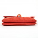 CHANEL Vintage Coral Suede Bag