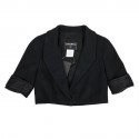 Veste courte CHANEL T34 laine noire