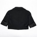 Veste courte CHANEL T34 laine noire