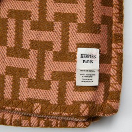 Plaid tissé main HERMES Avalon 100% cachemire