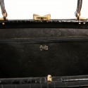 Sac MORABORITO crocodile porosus noir Vintage