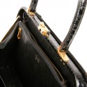 Black crocodile MORABITO vintage handbag