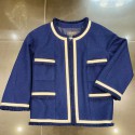 Veste CHANEL T 36 tweed bleu